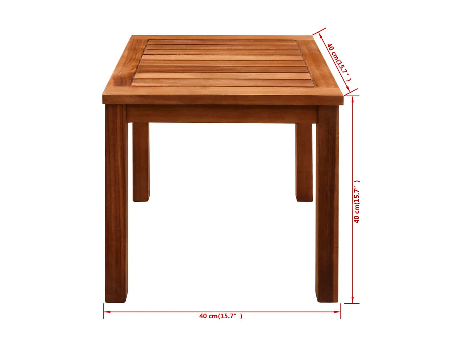 Chaises longues lot de 2 et table Bois d'acacia et textilène