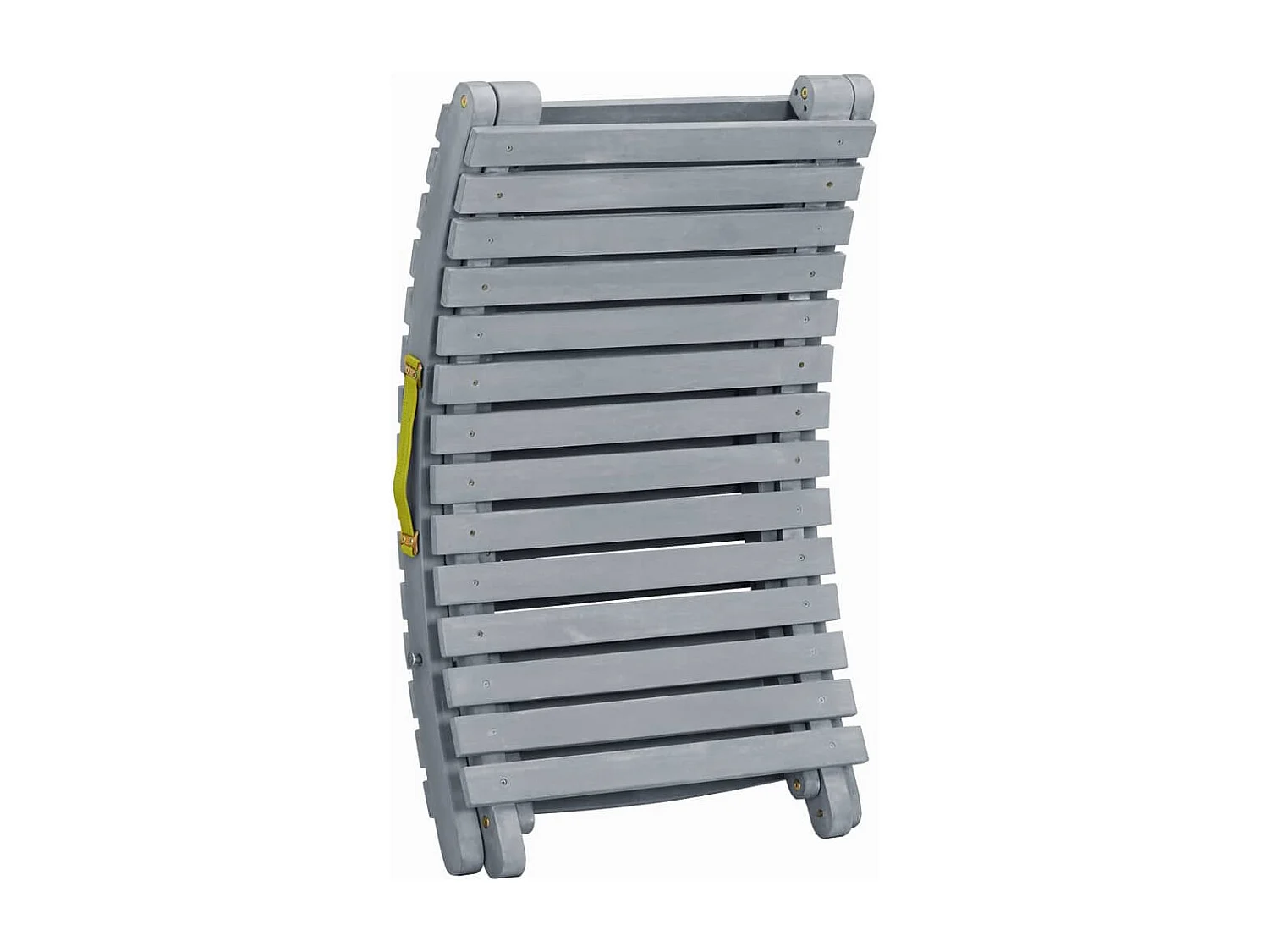 Chaise longue Délavage gris Bois d'acacia solide