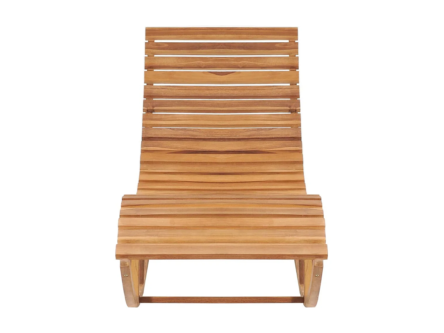 Chaise longue à bascule Bois de teck solide