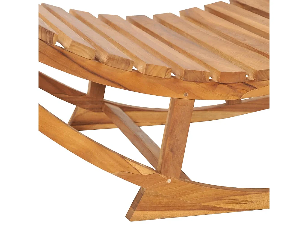 Chaise longue à bascule Bois de teck solide