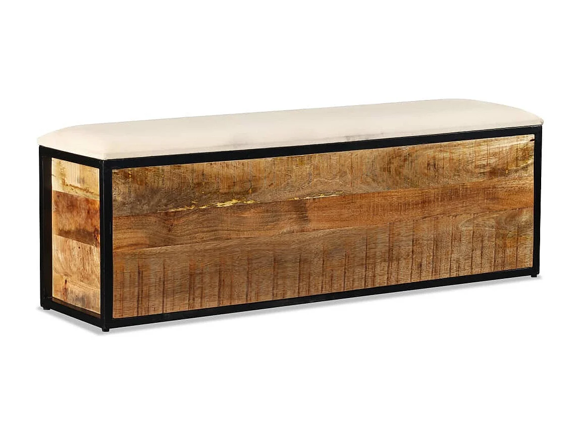 Aufbewahrungsbank 3 Schubladen Mangoholz Massiv 120x30x40 cm