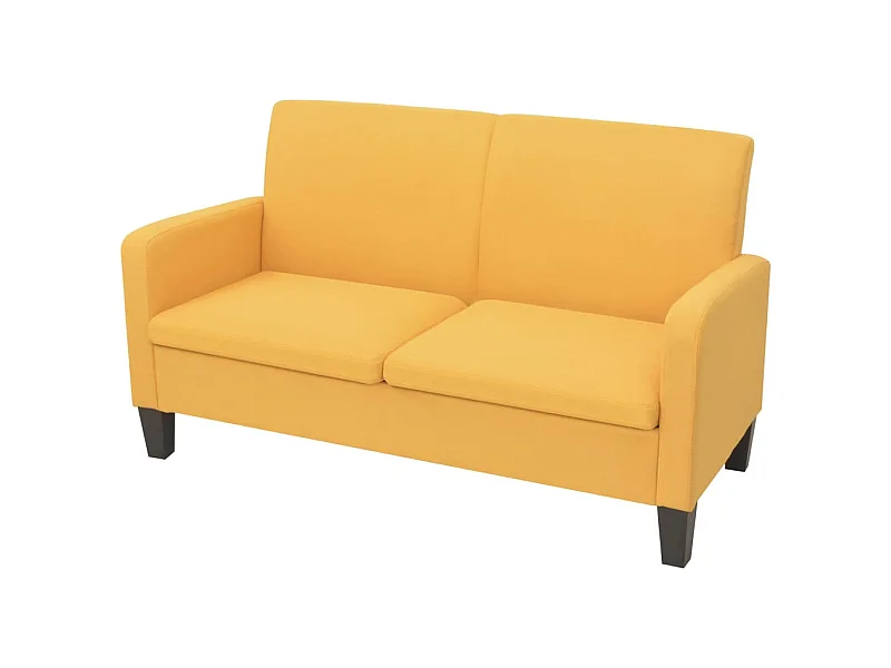 Sofa 2-Sitzer 135x65x76 cm Gelb