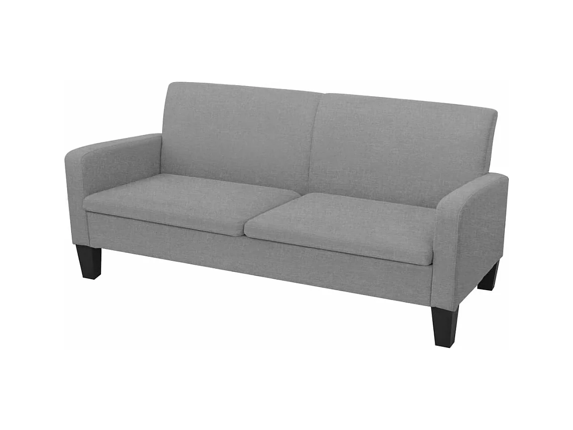 Divano a 3 Posti 180x65x76 cm Grigio Chiaro