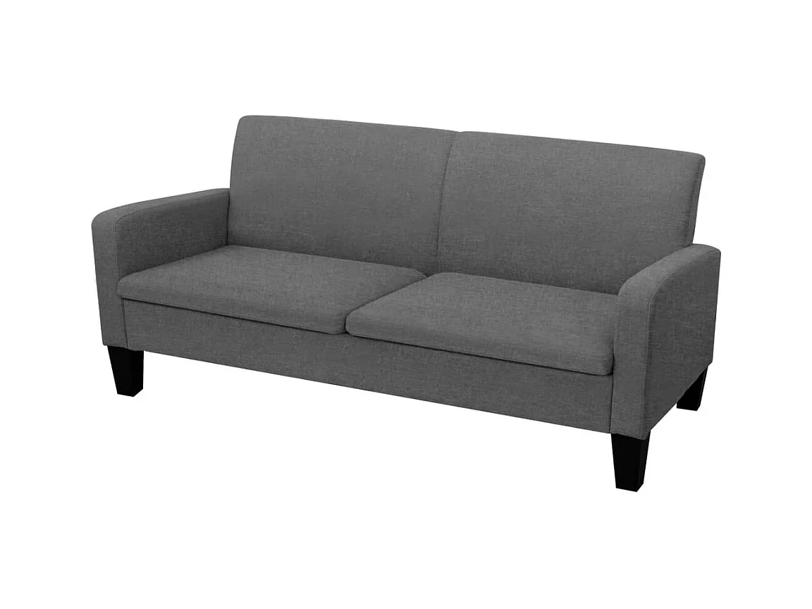 Sofá de 3 lugares 180x65x76 cm cinzento-escuro