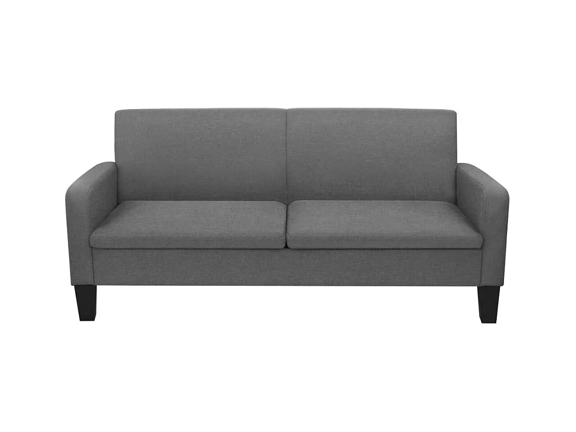 Sofá de 3 lugares 180x65x76 cm cinzento-escuro
