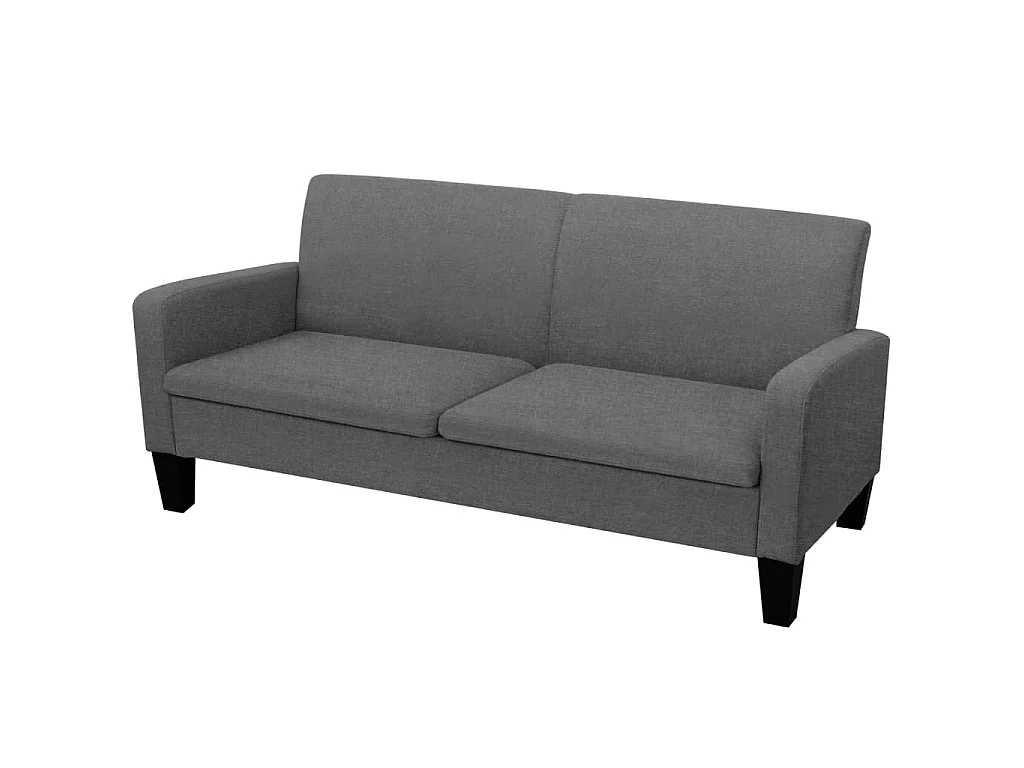 Divano a 3 Posti 180x65x76 cm Grigio Scuro
