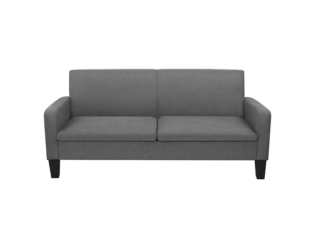Divano a 3 Posti 180x65x76 cm Grigio Scuro