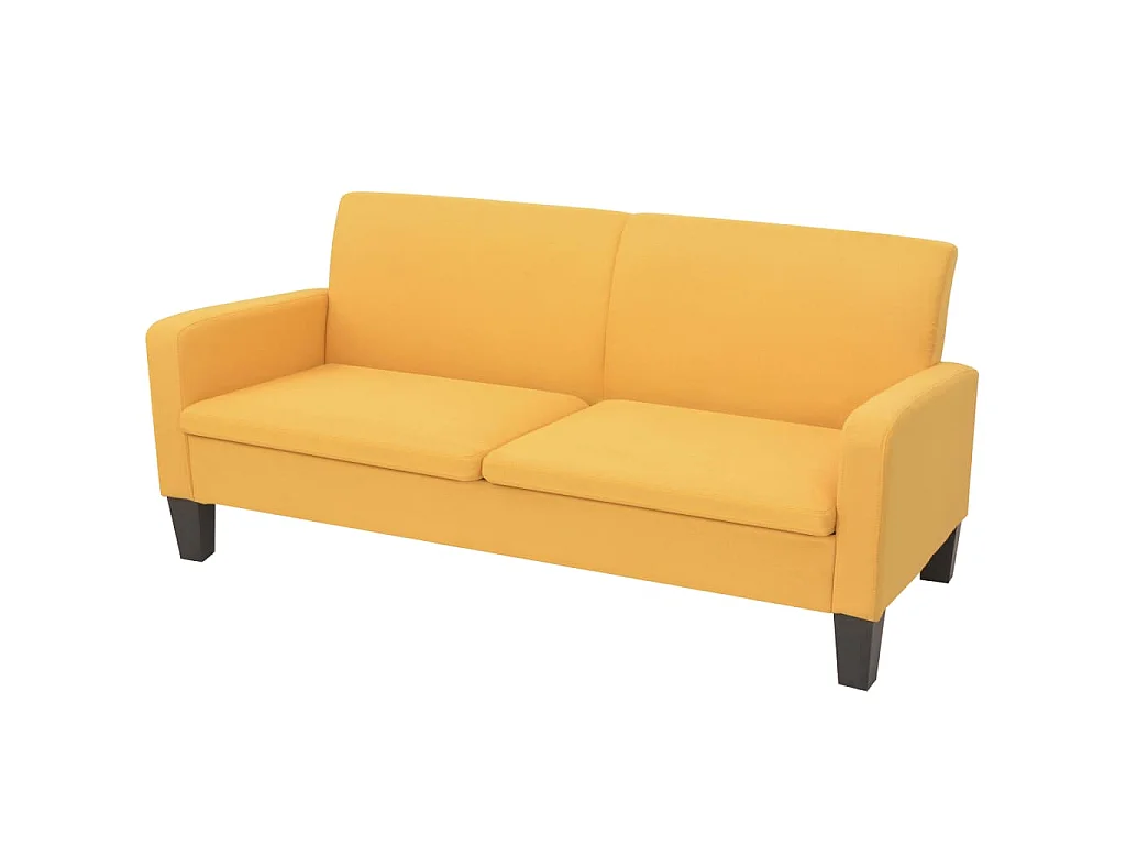Divano a 3 Posti 180x65x76 cm Giallo