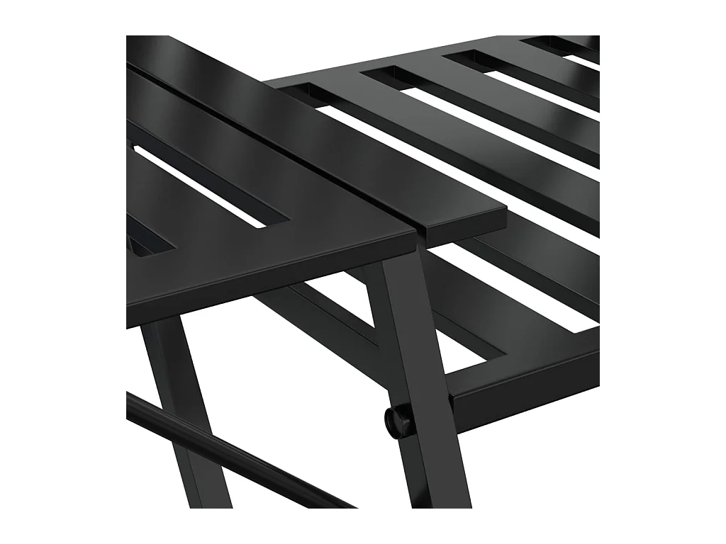 2-Sitzer-Gartenbank 165 cm Schwarz Stahl