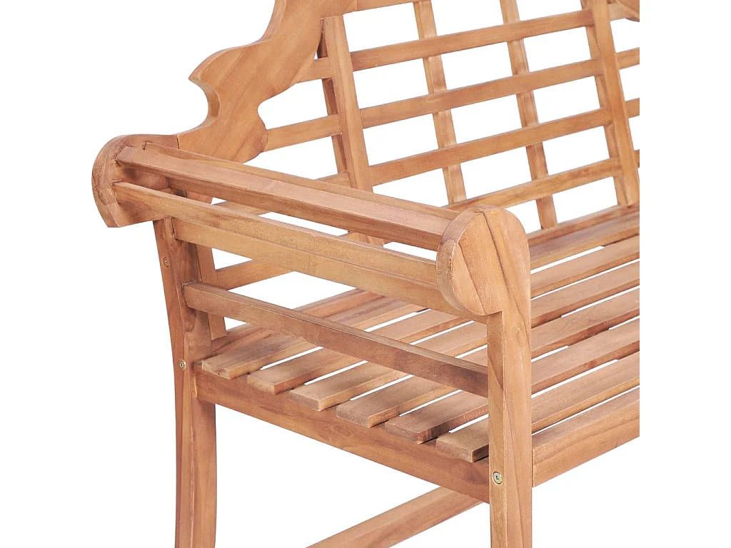 Gartenbank 127x58,5x92,5 cm Massivholz Teak