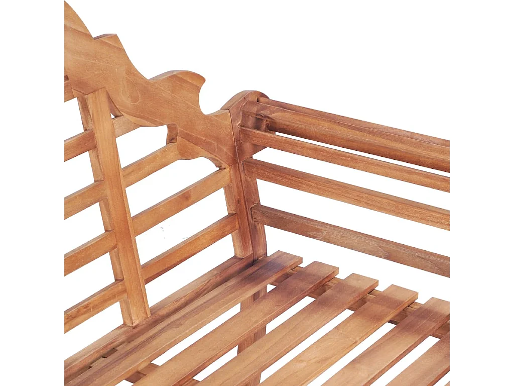 Gartenbank 127x58,5x92,5 cm Massivholz Teak