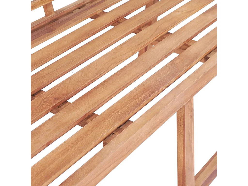 Gartenbank 127x58,5x92,5 cm Massivholz Teak
