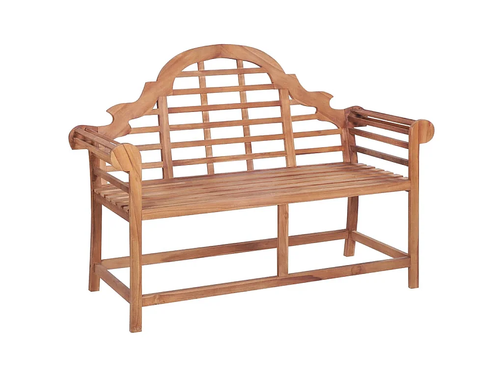 Panca da Giardino 127x58,5x92,5 cm in Legno Massello di Teak