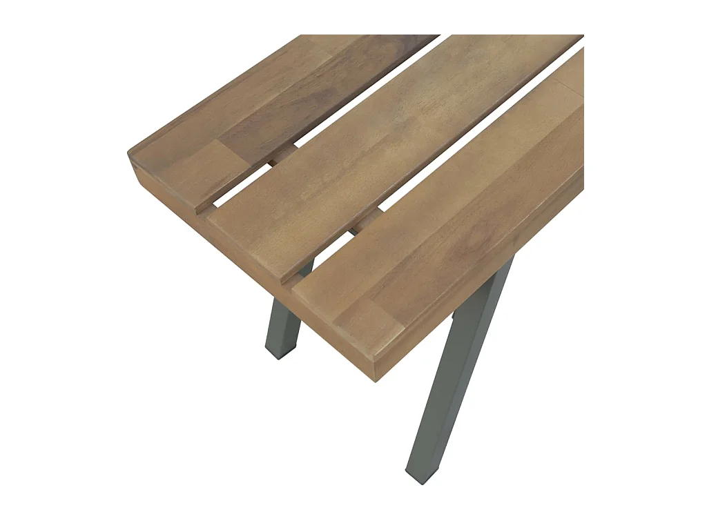 Gartenbank 120 cm Massivholz Akazie