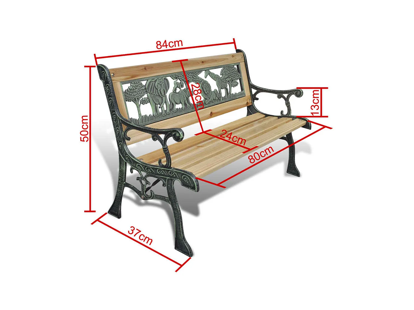 Kinder-Gartenbank 84 cm Holz