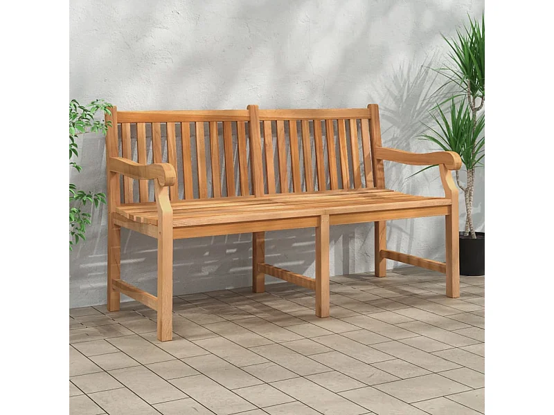 Banc de jardin 150 cm bois de teck massif