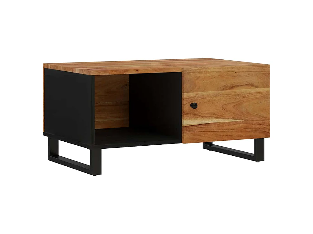 Mesa de centro 80x50x40 madeira de acácia maciça/deriv. madeira