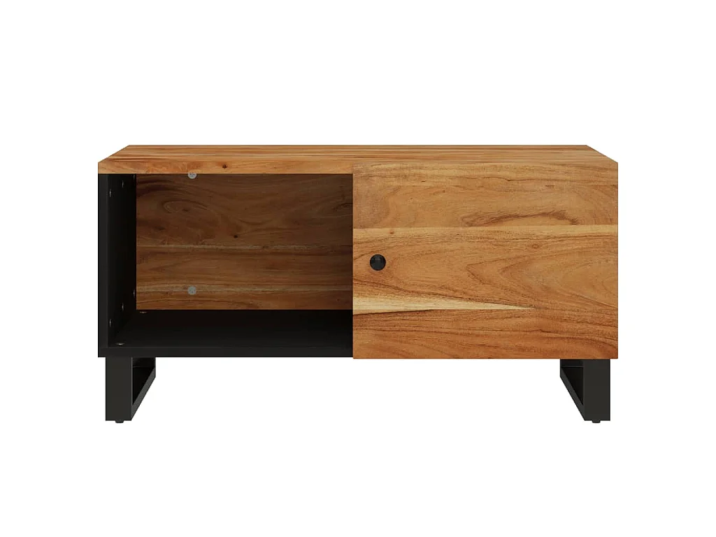 Mesa de centro 80x50x40 madeira de acácia maciça/deriv. madeira