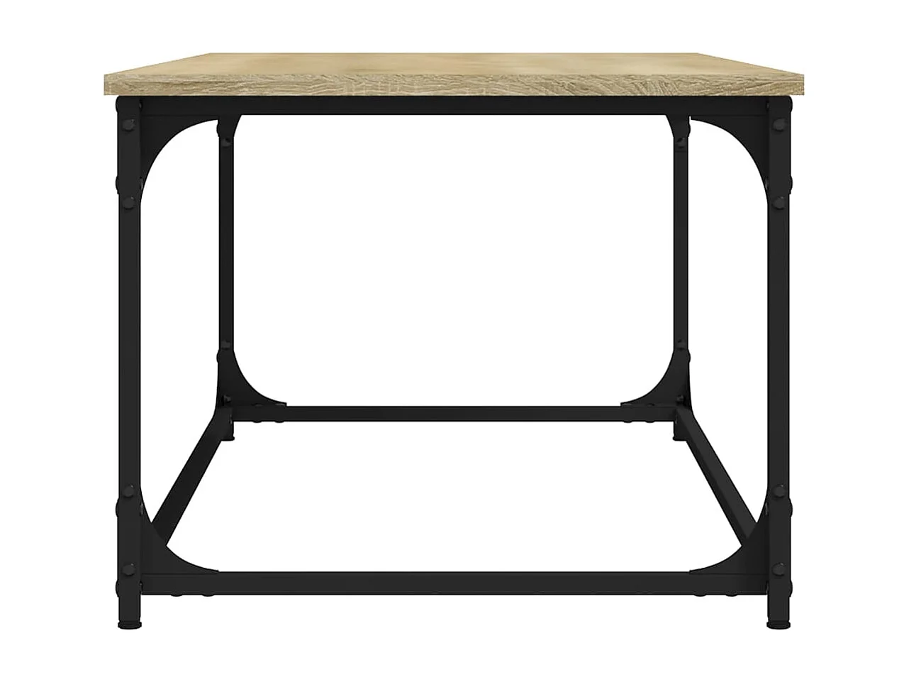 Table basse Chêne sonoma 102x50x40 cm Bois d'ingénierie et fer