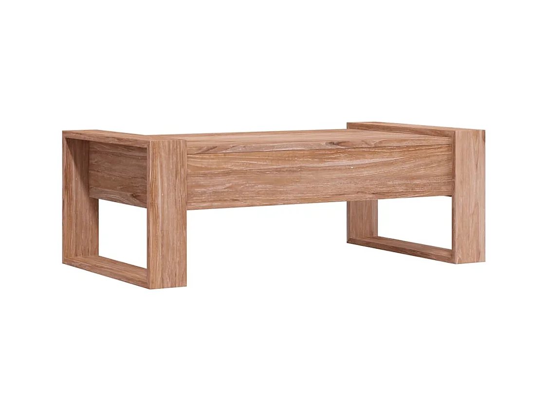 Tavolino da Salotto 110x60x40 cm in Legno Massello di Teak