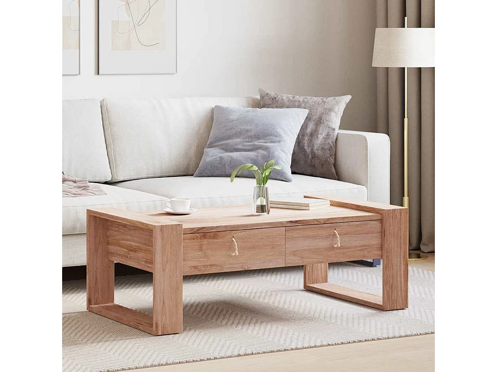 Couchtisch 110×60×40 cm Teak Massivholz