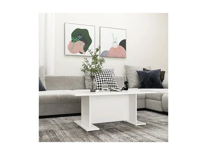 Couchtisch Weiß 103,5x60x40 cm Holzwerkstoff