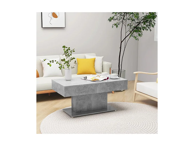 Couchtisch Betongrau 96x50x45 cm Holzwerkstoff