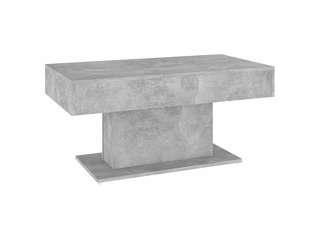 Mesa de centro madera contrachapada gris hormigón 96x50x45 cm