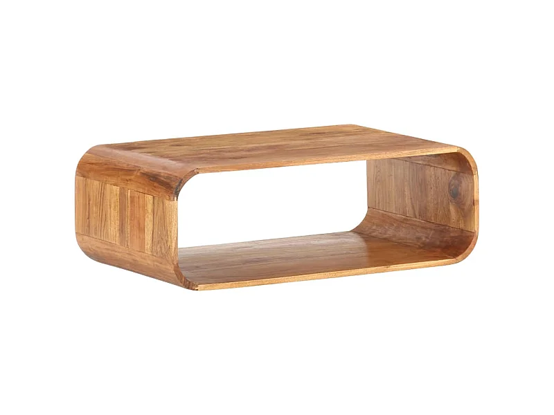 Mesa de centro de madera maciza de acacia 90x50x30 cm