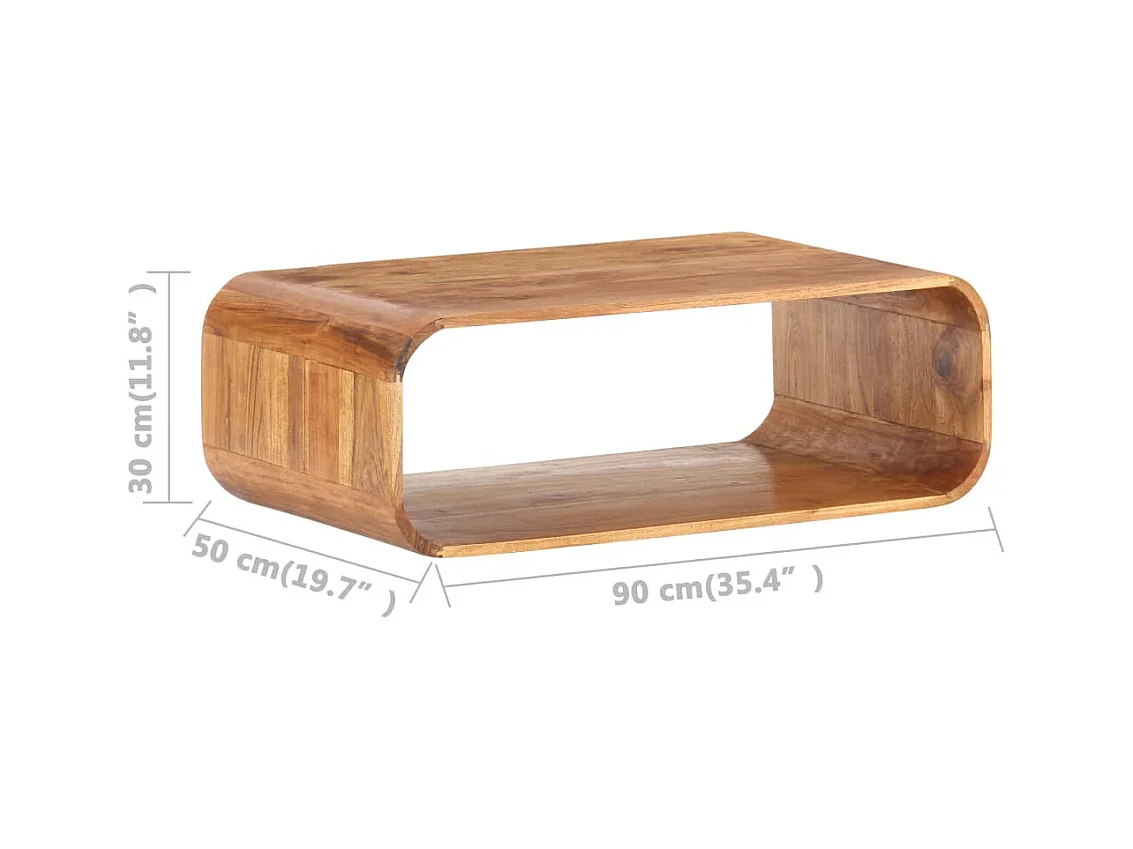 Salontafel 90x50x30 cm massief acaciahout