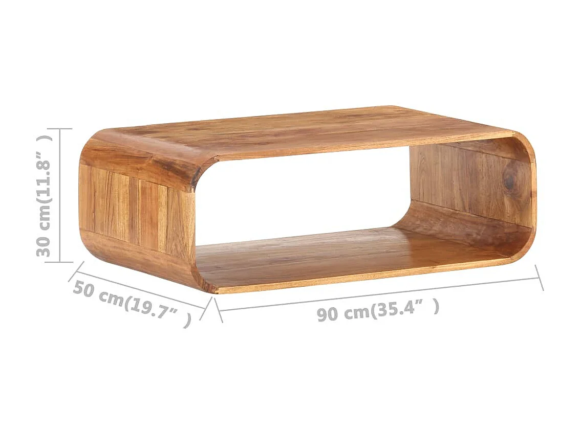 Table basse 90x50x30 cm Bois d'acacia massif