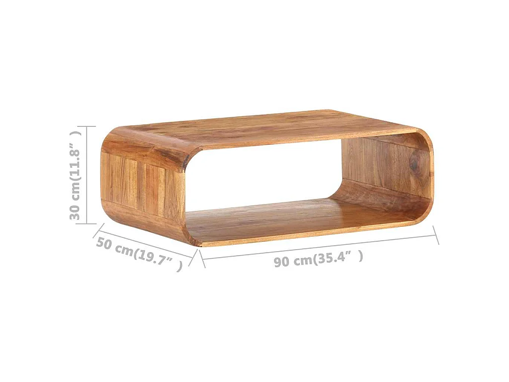 Table basse 90x50x30 cm Bois d'acacia massif