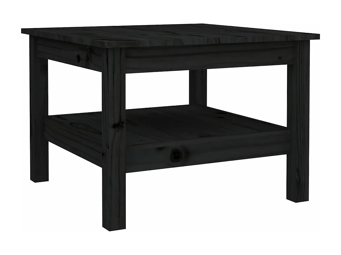 Mesa de centro 55x55x40 cm pinho maciço preto