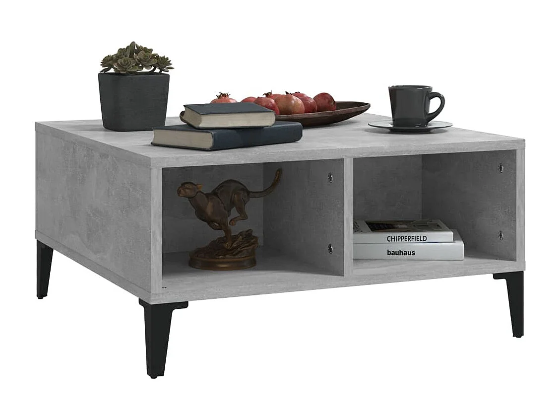 Couchtisch Betongrau 60x60x30 cm Holzwerkstoff