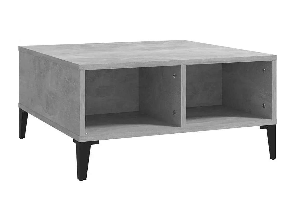 Salontafel 60x60x30 cm bewerkt hout betongrijs
