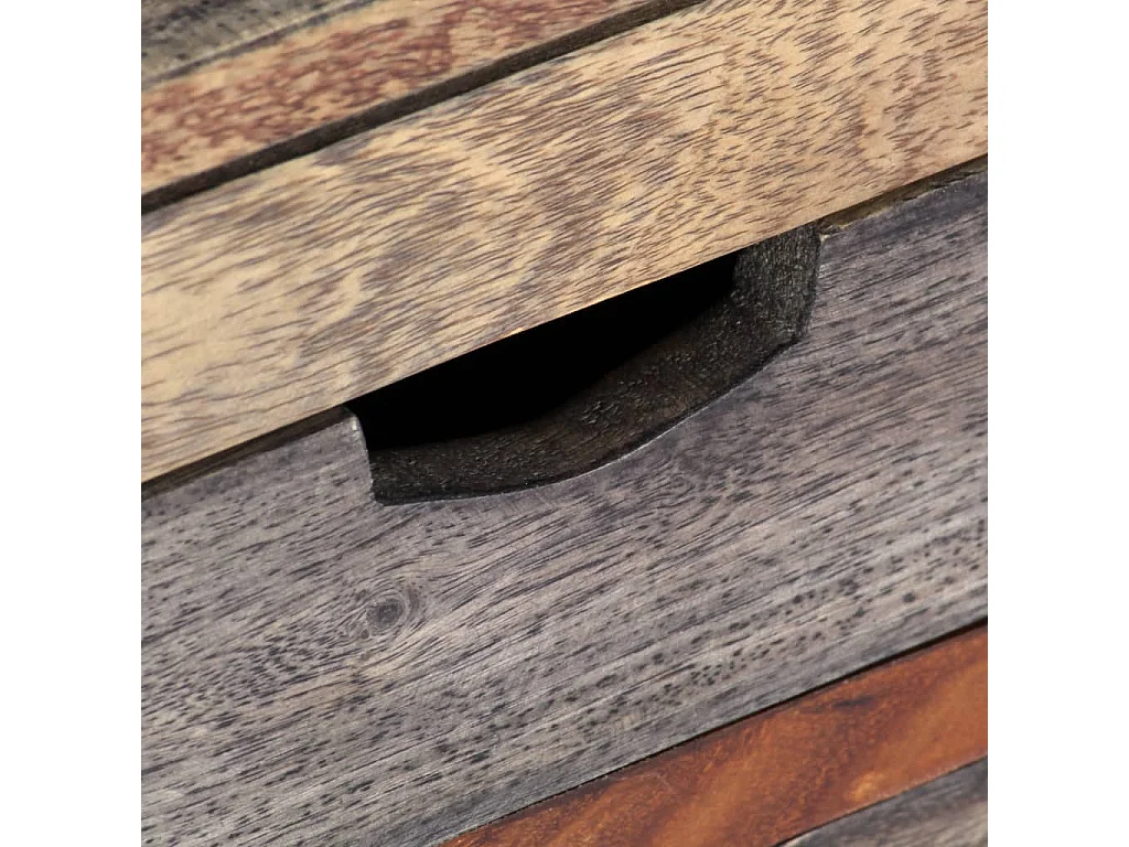 Couchtisch Grau 100x50x30 cm Massivholz Akazie