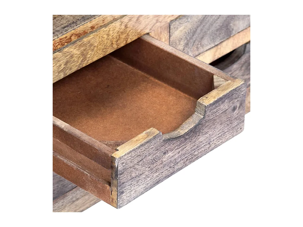 Couchtisch Grau 100x50x30 cm Massivholz Akazie