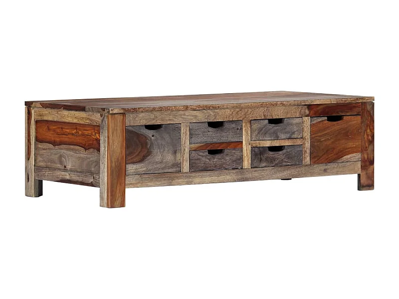 Table basse Gris 100x50x30 cm Bois massif