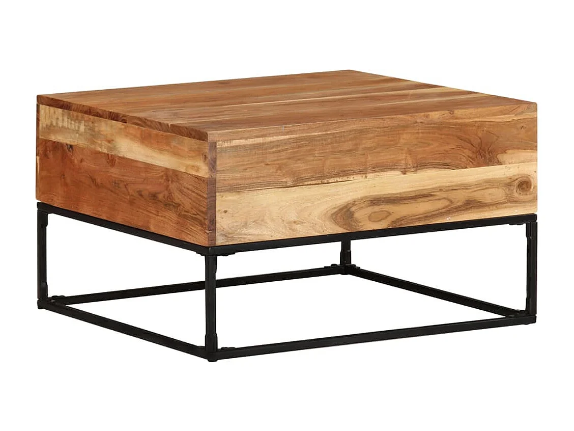 Couchtisch 68x68x41 cm Massivholz Akazie