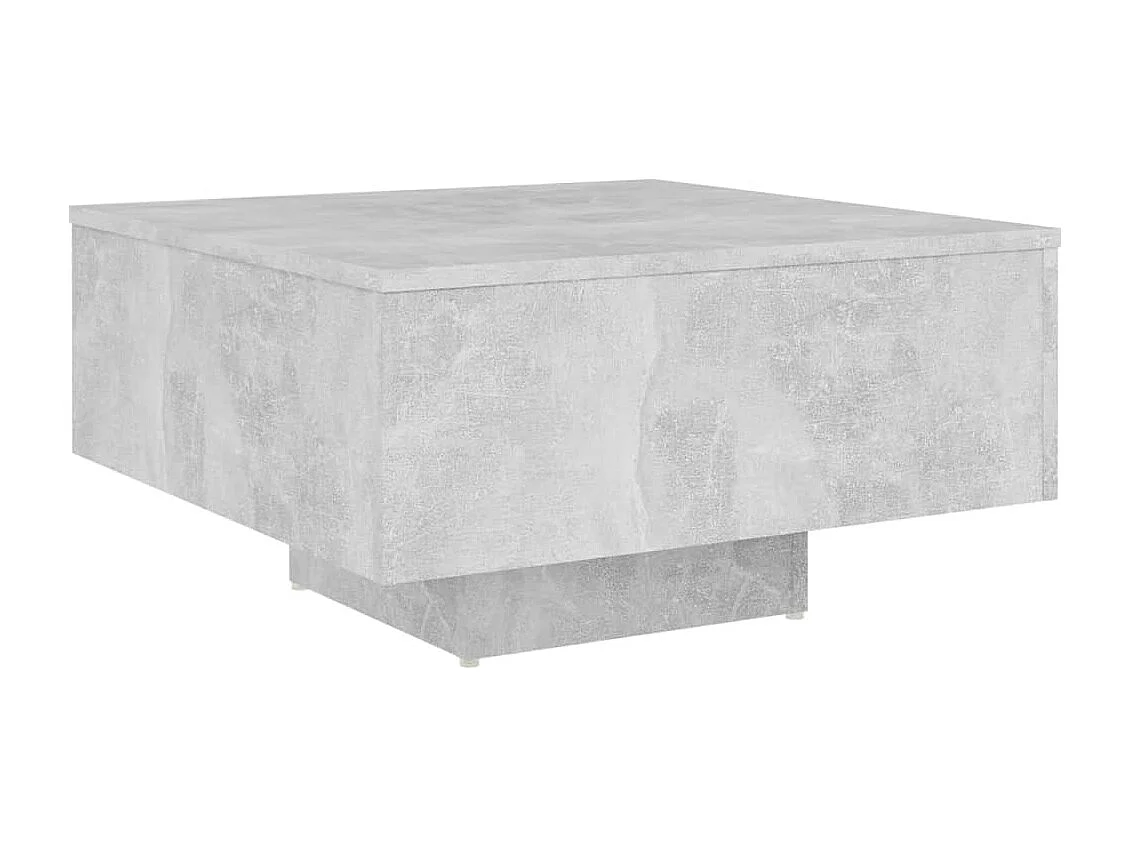 Mesa de centro 60x60x31,5 cm derivados de madeira cinza cimento