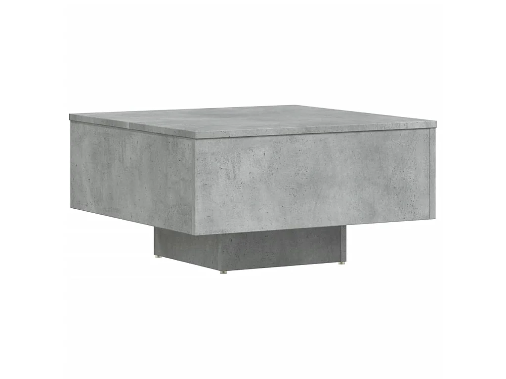 Table basse gris béton 60x60x31,5 cm bois d'ingénierie