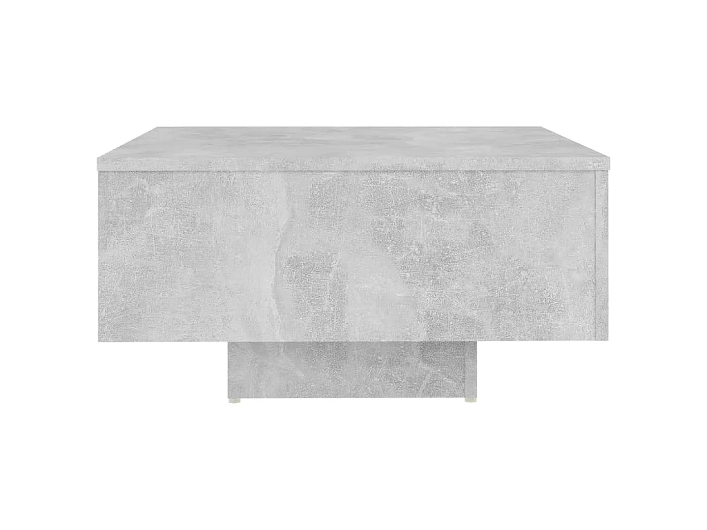 Table basse gris béton 60x60x31,5 cm bois d'ingénierie