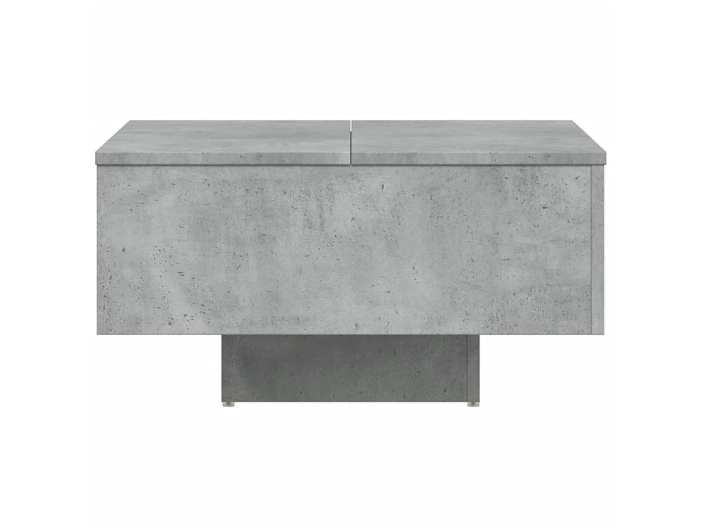 Table basse gris béton 60x60x31,5 cm bois d'ingénierie