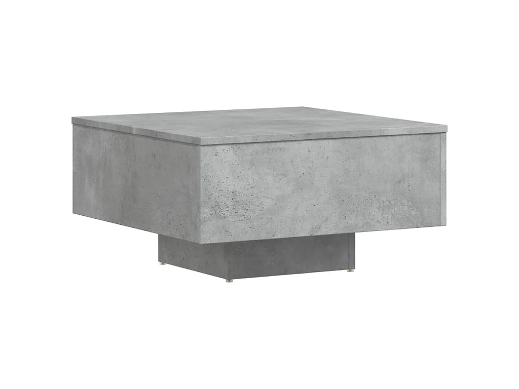 Table basse gris béton 60x60x31,5 cm bois d'ingénierie