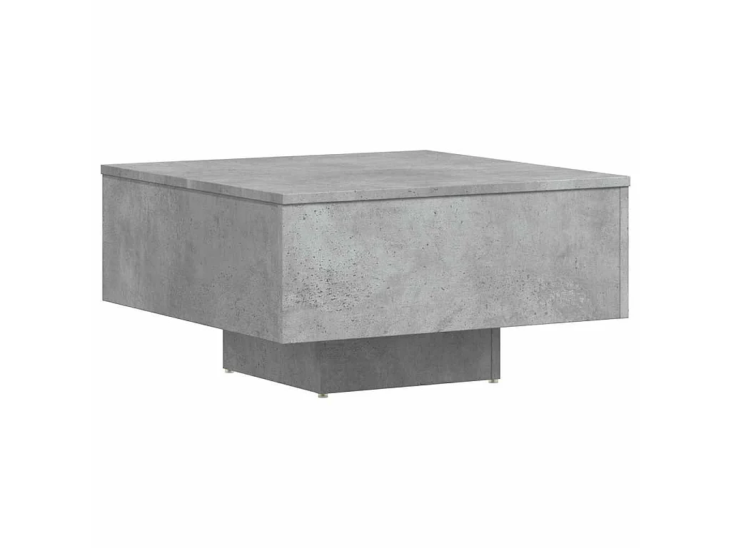 Mesa de centro madera de ingeniería gris hormigón 60x60x31,5 cm