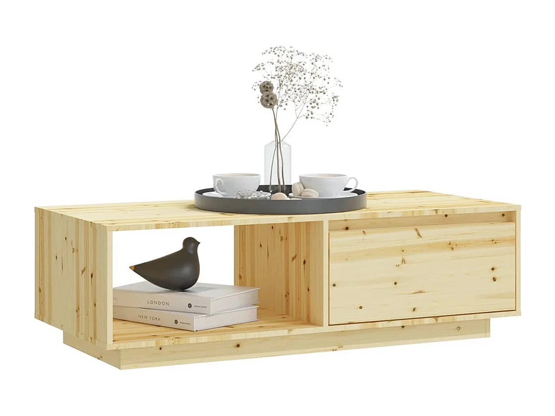 Couchtisch 110x50x33,5 cm Massivholz Tanne