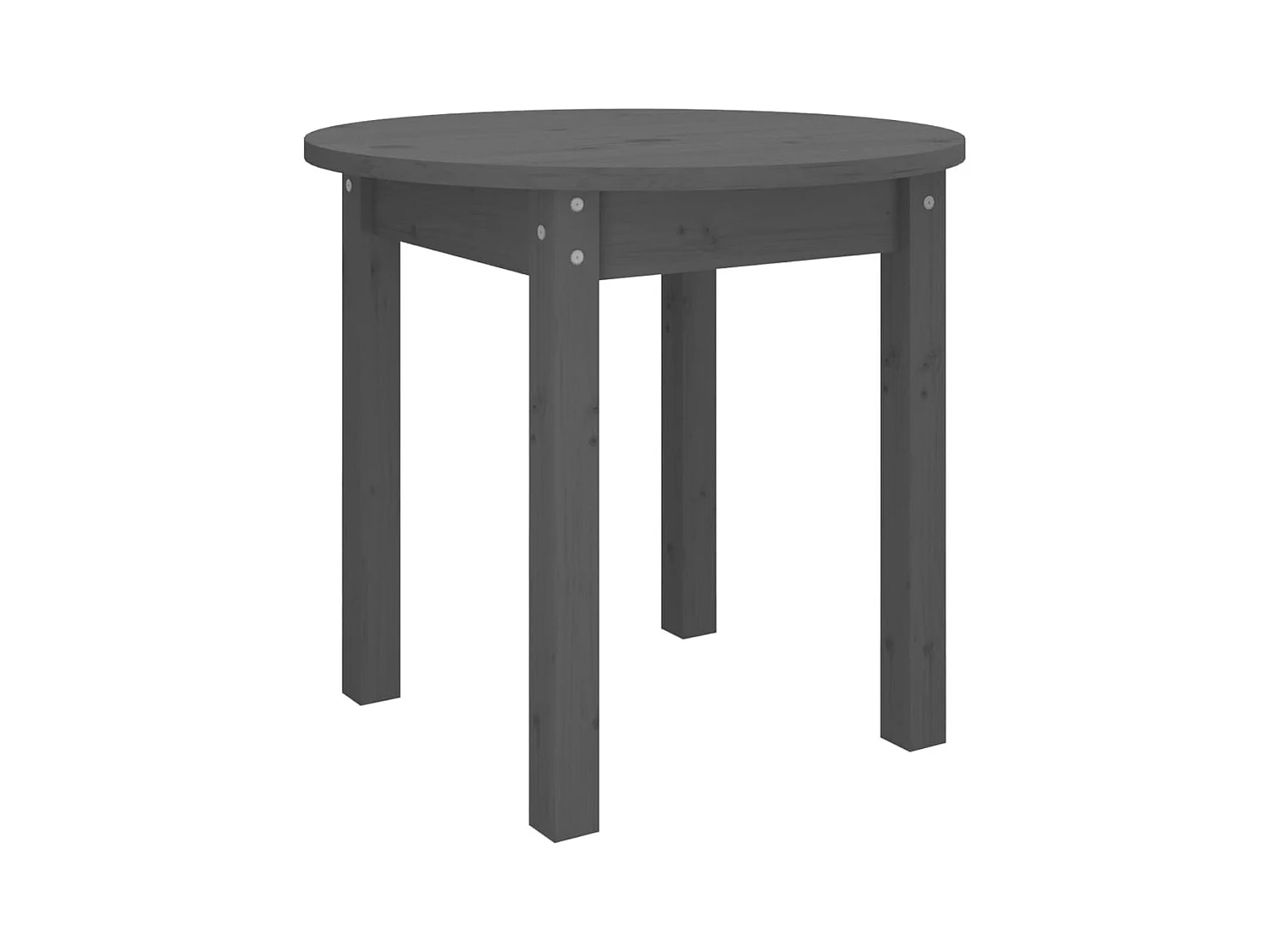 Tavolino da Salotto Grigio Ø 45x40 cm in Legno Massello di Pino