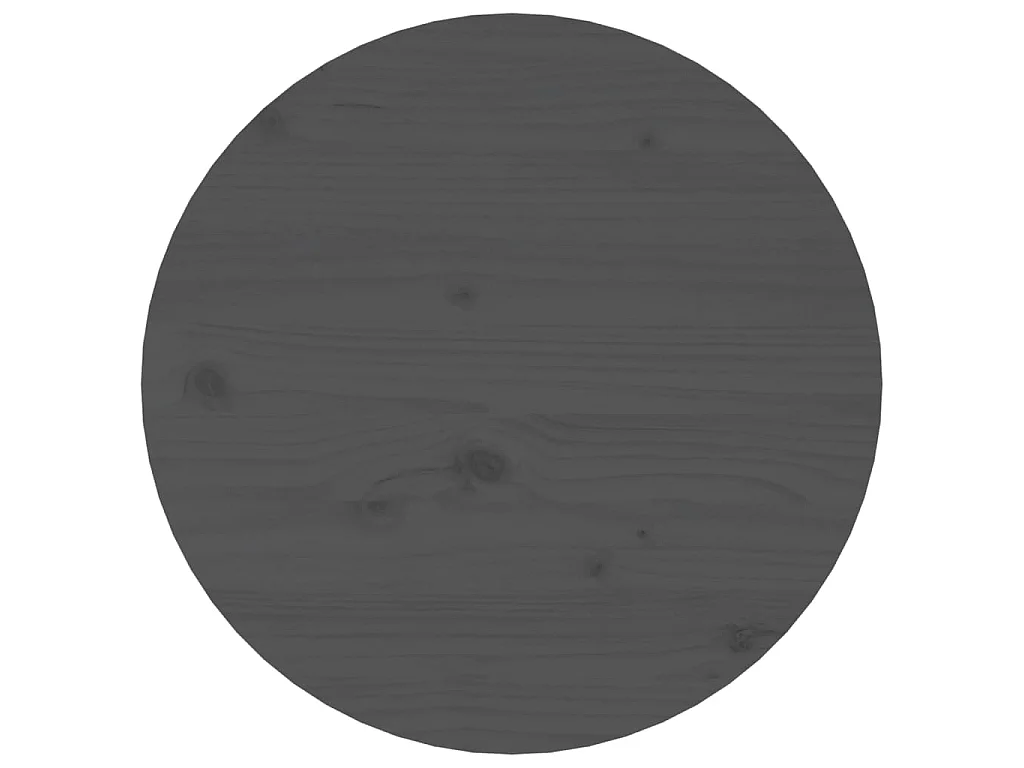 Table basse Gris Ø 45x40 cm Bois massif de pin