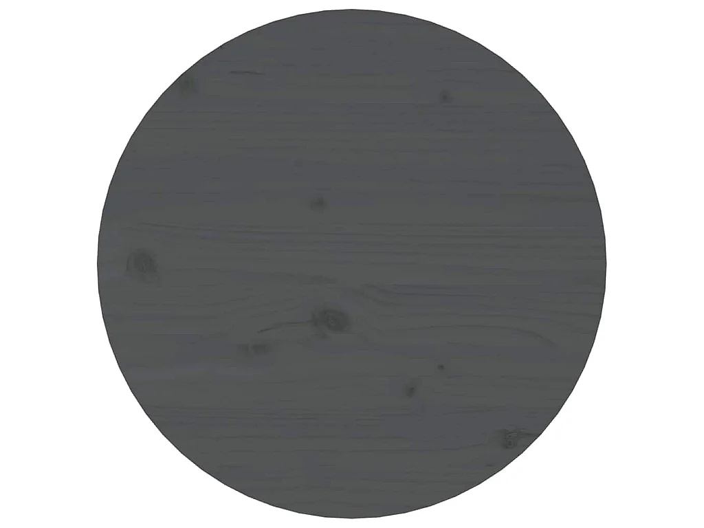 Tavolino da Salotto Grigio Ø 45x40 cm in Legno Massello di Pino