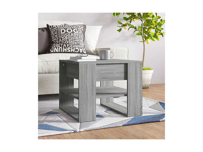 Couchtisch Grau Sonoma 55,5x55x45 cm Holzwerkstoff